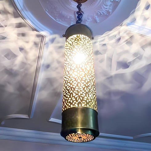 Handmade Moroccan Brass Chandelier | Black Pendant Light, Silver, Bronze, Copper (PL 1055)